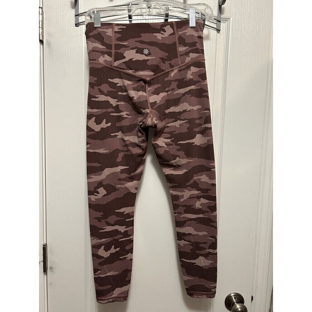 Athleta Womens S Elation Camo 7/8 Tight Leggings Lux Pink High Waisted Workout - Picture 2 of 12